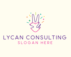 Colorful Optimistic Hand logo design