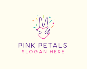 Colorful Optimistic Hand logo design