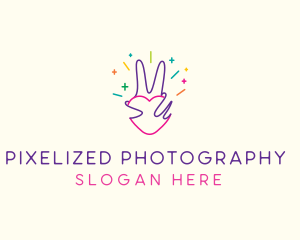 Colorful Optimistic Hand logo design