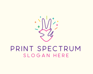 Colorful Optimistic Hand logo design