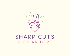 Colorful Optimistic Hand logo design