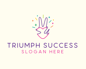 Colorful Optimistic Hand logo design