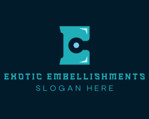 Tech Circuit Letter E  logo design