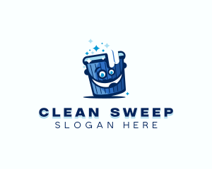 Cleaning Bucket Sanitation logo design