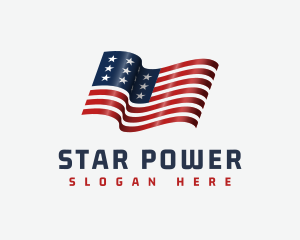 American National Flag logo design