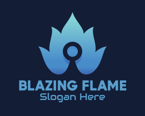 Blue Fire Tech logo design