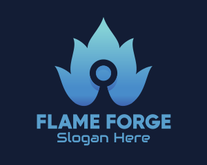 Blue Fire Tech logo design