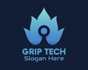 Blue Fire Tech logo design