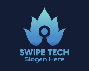 Blue Fire Tech logo design