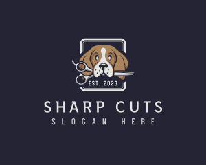 Dog Puppy Groomer logo design