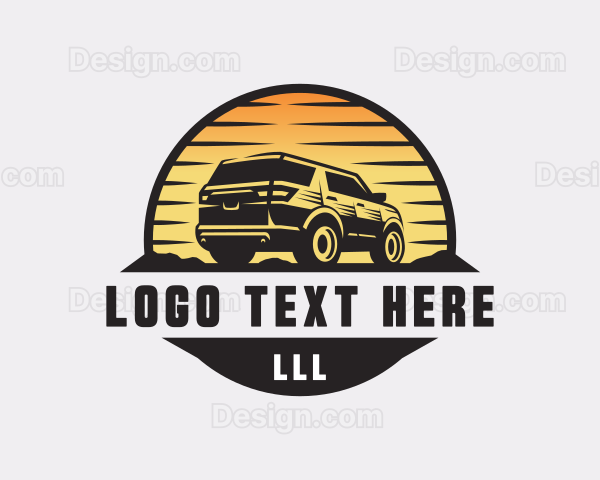 SUV Car Transportation Logo