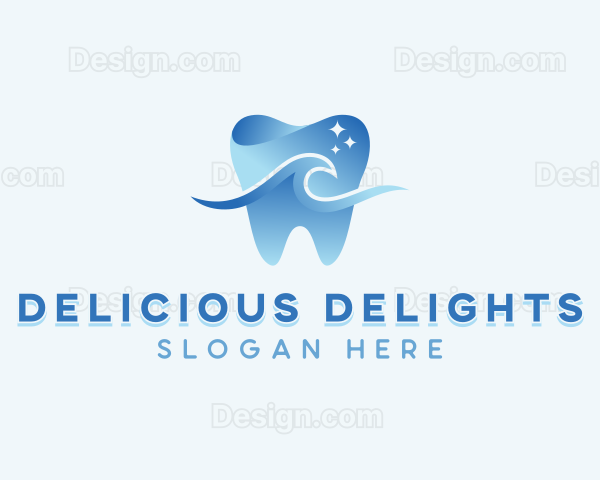 Wave Tooth Dentist Logo