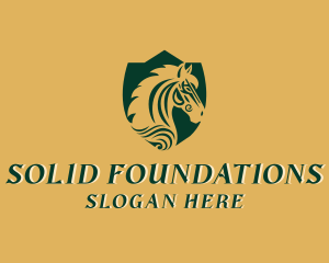 Stallion Horse Shield Logo