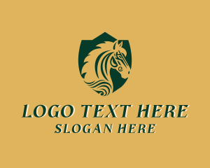 Shield - Stallion Horse Shield logo design
