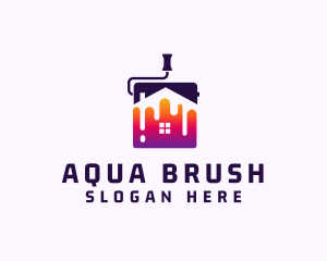 Gradient House Paint logo design