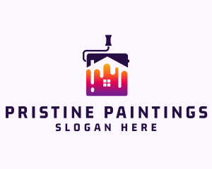 Gradient House Paint logo design