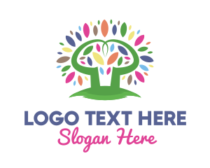 Colorful Tree Leaves logo