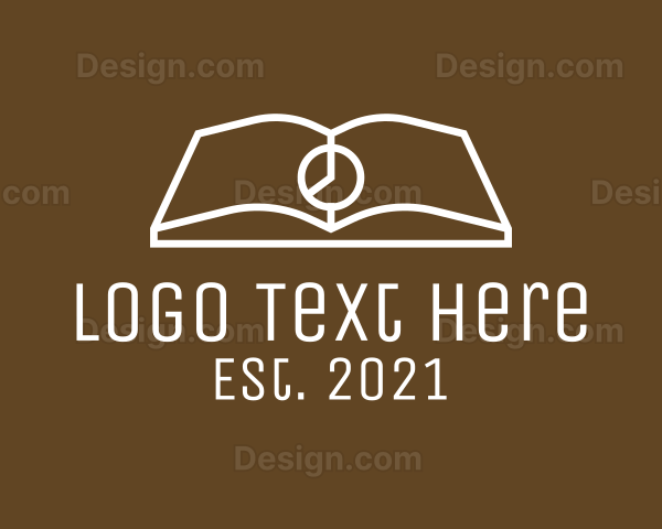 Elegant Book Clock Logo