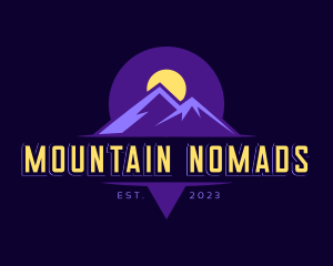 Mountain Travel Location Pin logo design