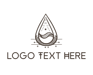 Spiritual Water Drop Liquid logo