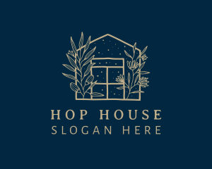 Floral House Stem  logo design