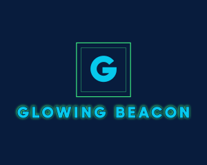 Glowing Neon Tech Startup  logo design