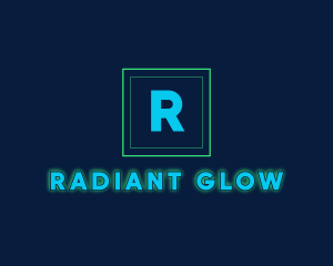 Glowing Neon Tech Startup  logo