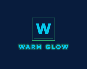 Glowing Neon Tech Startup  logo design