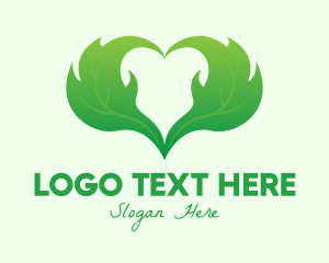 Green Organic Heart logo