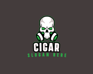 Skull Gas Mask logo design