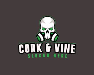 Skull Gas Mask logo design