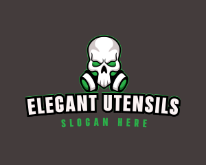 Skull Gas Mask logo design