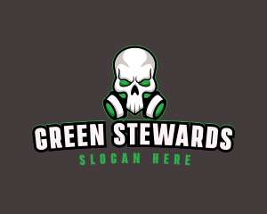 Skull Gas Mask logo design