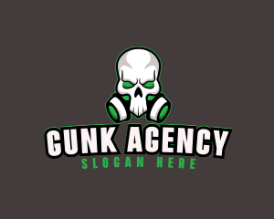 Skull Gas Mask logo design