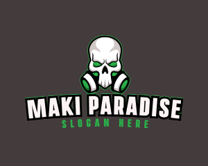 Skull Gas Mask logo design