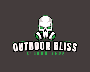 Skull Gas Mask logo design