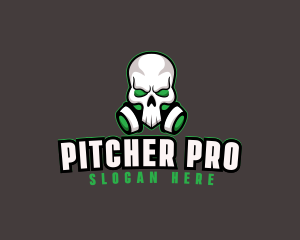 Skull Gas Mask logo design