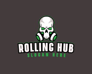 Skull Gas Mask logo design