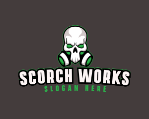 Skull Gas Mask logo design