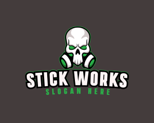 Skull Gas Mask logo design