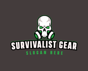 Skull Gas Mask logo design