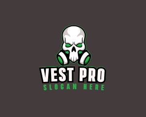 Skull Gas Mask logo design