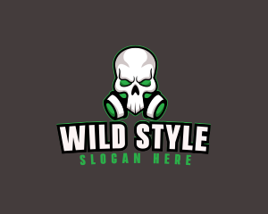 Skull Gas Mask logo design