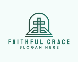 Religious Altar Cross logo design