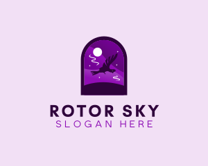 Night Sky Raven  logo design