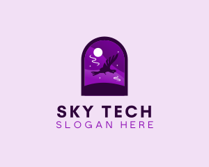 Night Sky Raven  logo design