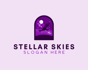 Night Sky Raven  logo design