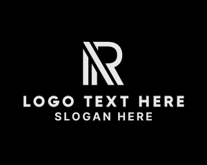 Modern Geometric Business Letter R logo