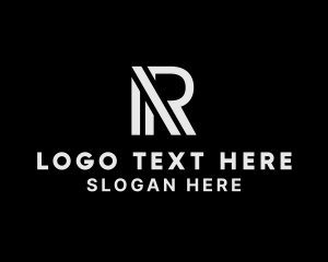 Modern Geometric Business Letter R Logo