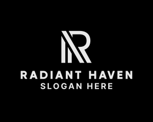 Modern Geometric Business Letter R logo